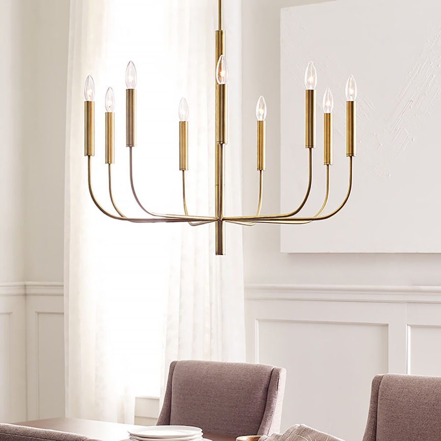 Feiss - Lampadario a sospensione con supporto rigido BRIANNA 9xE14/60W/230V