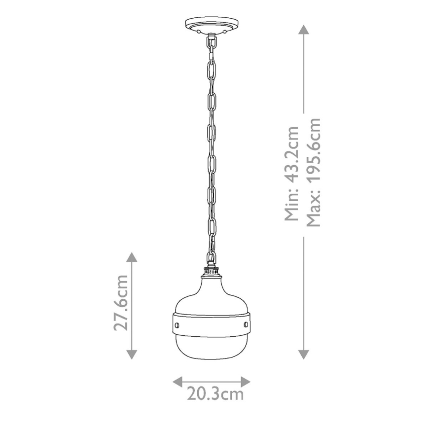 Feiss - Lampadario a sospensione con catena CADENCE 1xE27/75W/230V