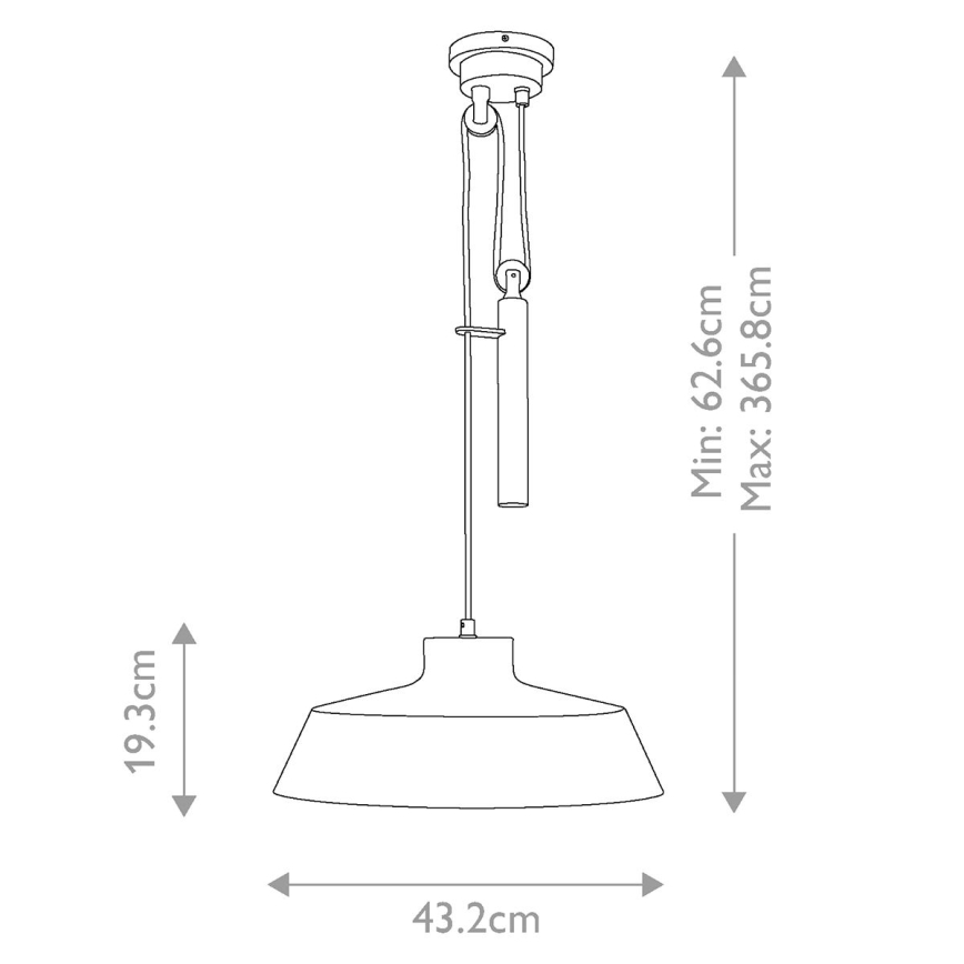Feiss - Lampadario a sospensione con filo CANDOR 1xE27/60W/230V