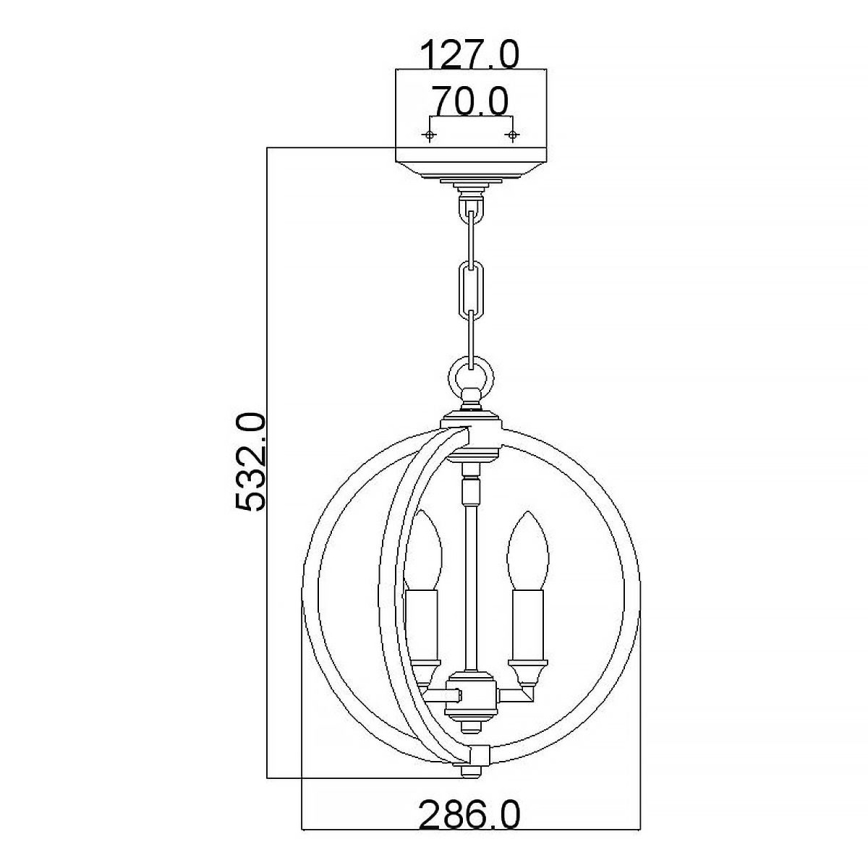 Feiss - Lampadario a sospensione con catena CORINNE 3xE14/60W/230V