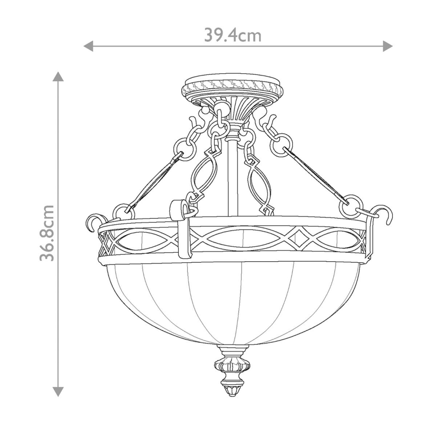 Feiss - Lampadario a plafone DRAWING ROOM 2xE27/60W/230V