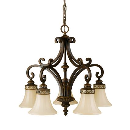 Feiss - Lampadario a sospensione con catena DRAWING ROOM 5xE27/60W/230V