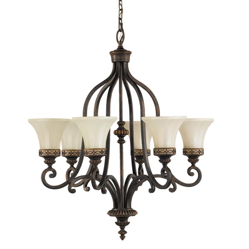 Feiss - Lampadario a sospensione con catena DRAWING ROOM 6xE27/60W/230V