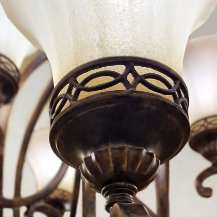 Feiss - Lampadario a sospensione con catena DRAWING ROOM 9xE27/60W/230V