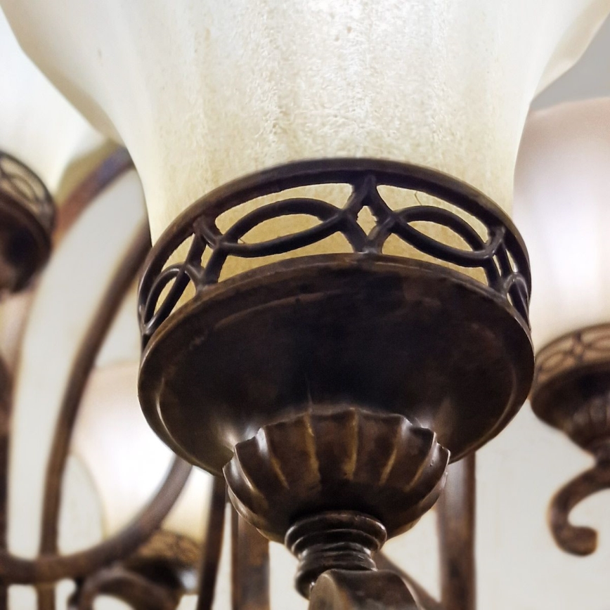 Feiss - Lampadario a sospensione con catena DRAWING ROOM 9xE27/60W/230V