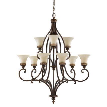 Feiss - Lampadario a sospensione con catena DRAWING ROOM 9xE27/60W/230V