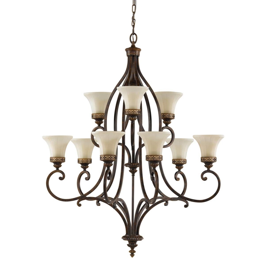 Feiss - Lampadario a sospensione con catena DRAWING ROOM 9xE27/60W/230V