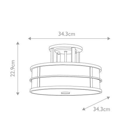 Feiss - Lampadario a plafone FUSION 3xE27/40W/230V