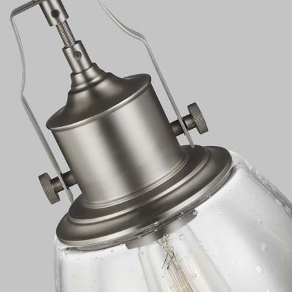 Feiss - Lampadario a sospensione con supporto rigido HOBSON 1xE27/60W/230V argento