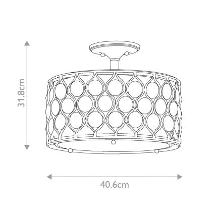 Feiss - Lampadario a plafone LUCIA 3xE27/60W/230V