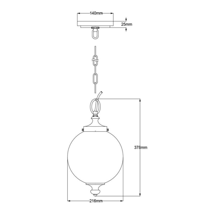 Feiss - Lampadario a sospensione con catena PARKMAN 1xE27/60W/230V
