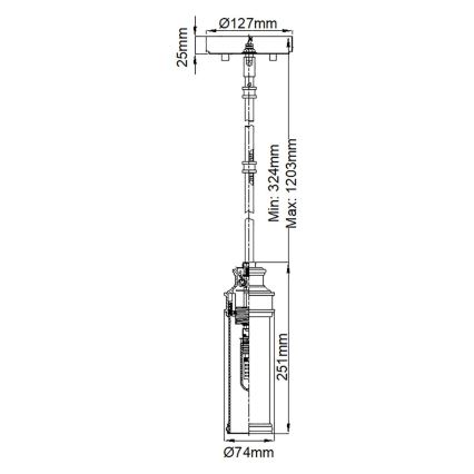 Feiss - Lampadario LED su palo da bagno PAYNE 1xG9/3W/230V IP44