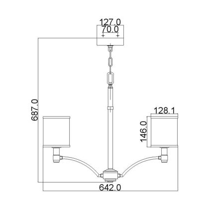 Feiss - Lampadario a sospensione con catena PROSPECT PARK 5xE27/60W/230V