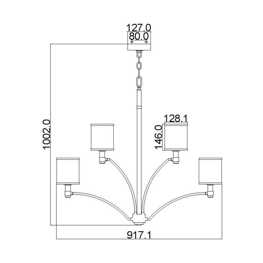 Feiss - Lampadario a sospensione con catena PROSPECT PARK 9xE27/60W/230V
