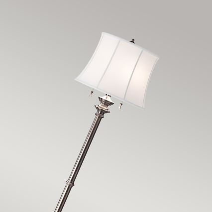 Feiss - Lampada con piedistallo STATEROOM 2xE27/60W/230V argento
