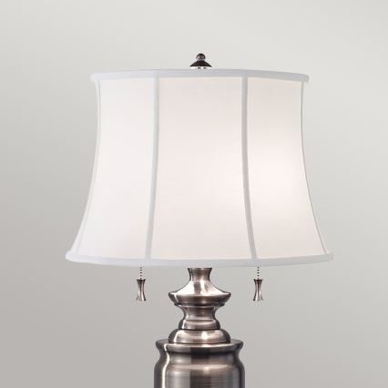 Feiss - Lampada da tavolo STATEROOM 2xE27/60W/230V argento