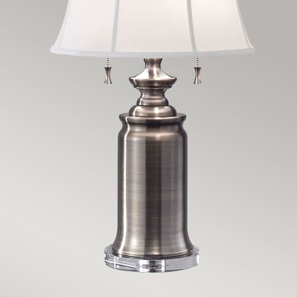 Feiss - Lampada da tavolo STATEROOM 2xE27/60W/230V argento
