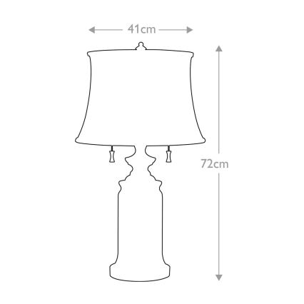 Feiss - Lampada da tavolo STATEROOM 2xE27/60W/230V argento
