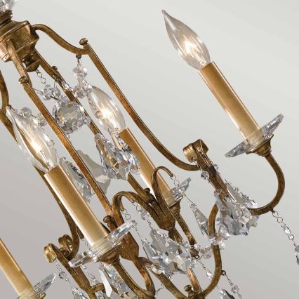 Feiss - Lampadario a sospensione con catena VALENTINA 4xE14/60W/230V