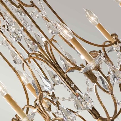 Feiss - Lampadario a sospensione con catena VALENTINA 6xE14/60W/230V