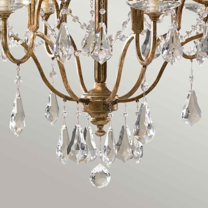 Feiss - Lampadario a sospensione con catena VALENTINA 6xE14/60W/230V