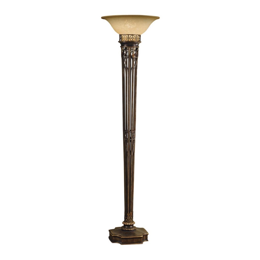 Feiss - Lampada con piedistallo OPERA 1xE27/100W/230V bronzo/beige