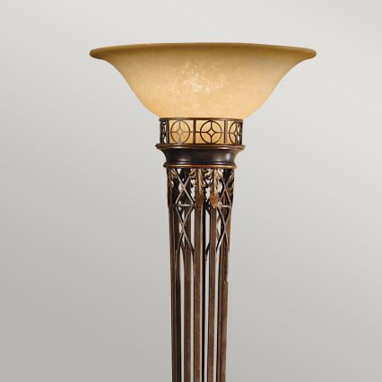 Feiss - Lampada con piedistallo OPERA 1xE27/100W/230V bronzo/beige