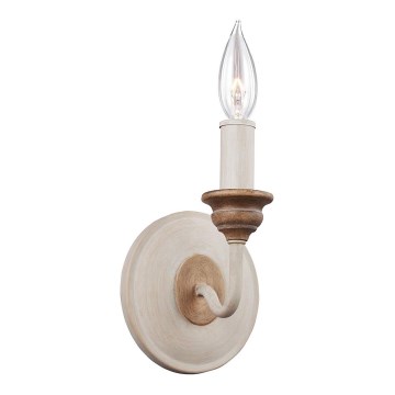 Feiss - Lampada da parete HARTSVILLE 1xE14/40W/230V beige/marrone