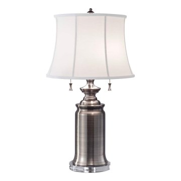 Feiss - Lampada da tavolo STATEROOM 2xE27/60W/230V argento