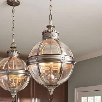 Feiss - Lampadario a sospensione con catena ADAMS 3xE14/60W/230V bronzo