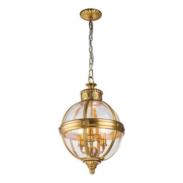 Feiss - Lampadario a sospensione con catena ADAMS 3xE14/60W/230V oro