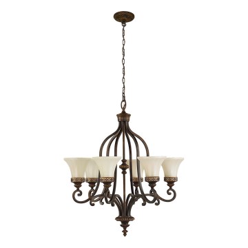 Feiss - Lampadario a sospensione con catena DRAWING ROOM 6xE27/60W/230V