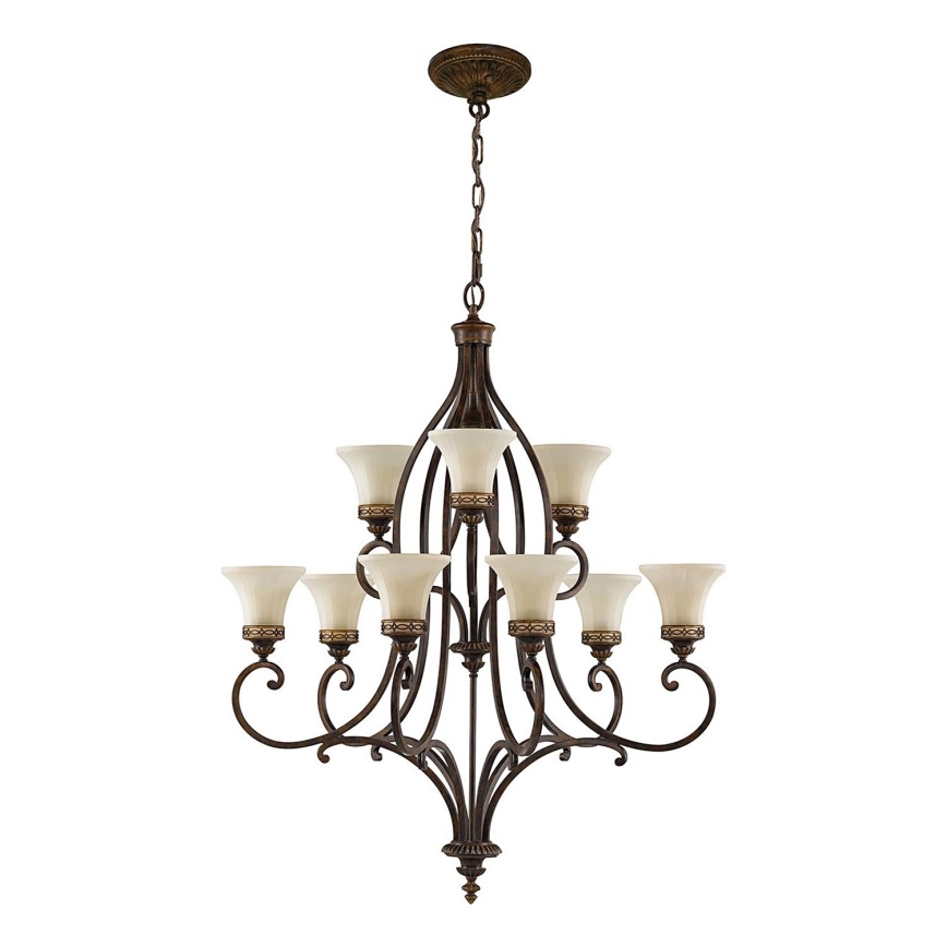 Feiss - Lampadario a sospensione con catena DRAWING ROOM 9xE27/60W/230V