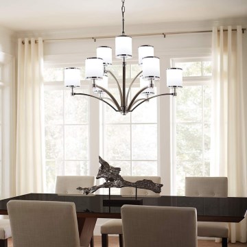 Feiss - Lampadario a sospensione con catena PROSPECT PARK 9xE27/60W/230V
