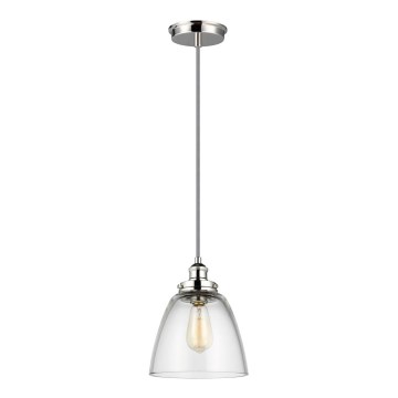 Feiss - Lampadario a sospensione con filo BASKIN 1xE27/60W/230V cromo lucido