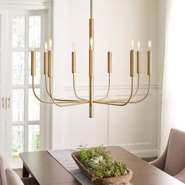 Feiss - Lampadario a sospensione con supporto rigido BRIANNA 9xE14/60W/230V