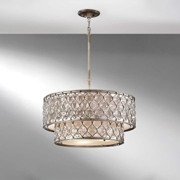 Feiss - Lampadario a sospensione con supporto rigido LUCIA 6xE27/60W/230V
