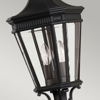 Feiss - Lampadario da esterno a sospensione con catena COTSWOLD LANE 2xE14/60W/230V nero