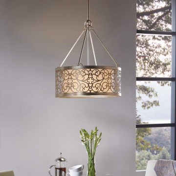 Feiss - Lampadario su asta ARABESQUE 4xE27/60W/230V dorato