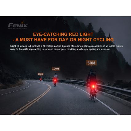 Fenix BC05RV20 - Torcia LED ricaricabile per bicicletta LED/USB IP66 15 lm 120 ore