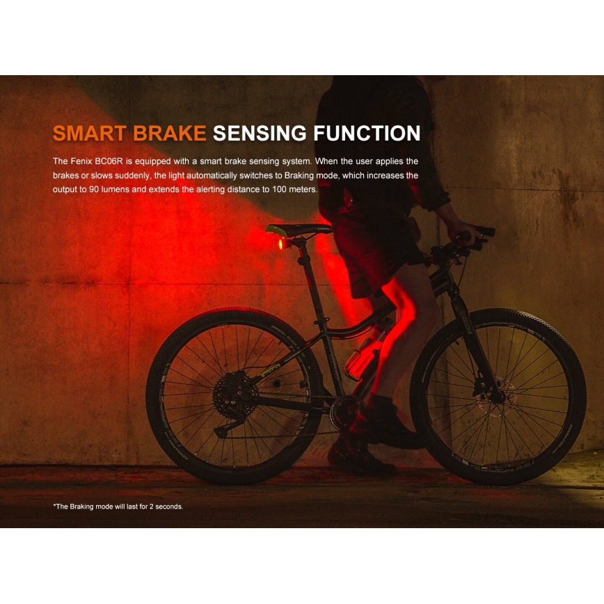 Fenix BC06R - LED Luce per bicicletta ricaricabile e dimmerabile LED/USB IP66 90 lm 24,5 h
