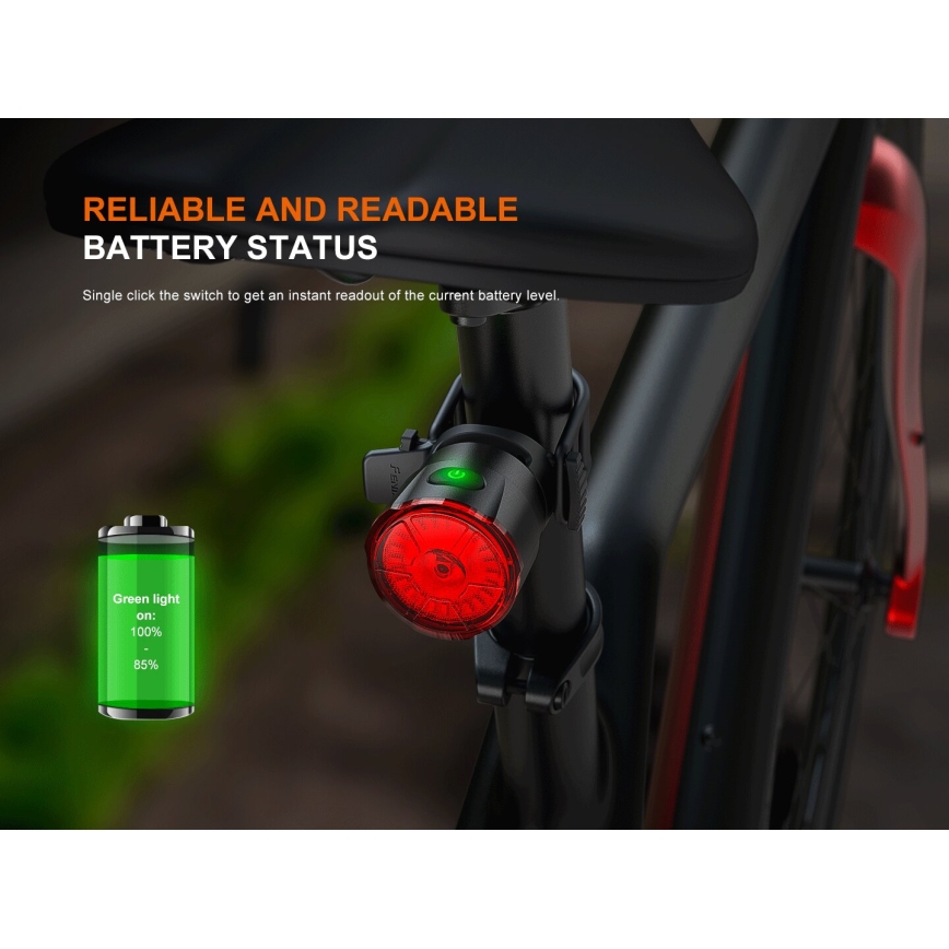 Fenix BC06R - LED Luce per bicicletta ricaricabile e dimmerabile LED/USB IP66 90 lm 24,5 h