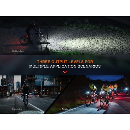 Fenix BC15R - LED Luce per bicicletta ricaricabile e dimmerabile LED/USB IP66 400 lucente 31,5 h 2600 mAh