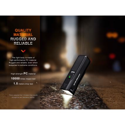 Fenix BC15R - LED Luce per bicicletta ricaricabile e dimmerabile LED/USB IP66 400 lucente 31,5 h 2600 mAh