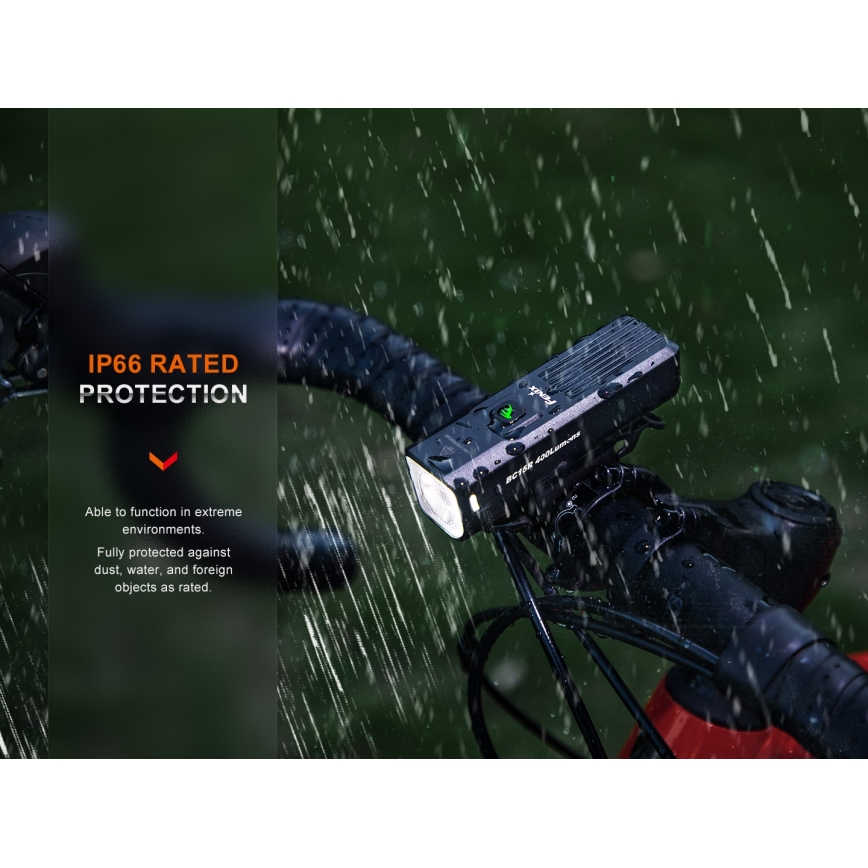 Fenix BC15R - LED Luce per bicicletta ricaricabile e dimmerabile LED/USB IP66 400 lucente 31,5 h 2600 mAh