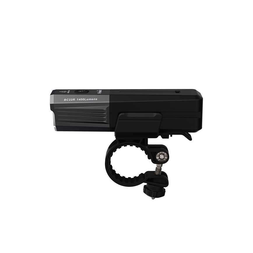 Fenix BC22R - Luce anteriore ricaricabile per bicicletta a LED dimmerabile, ricarica USB, 3400 mAh, IP66, 1400 lm, 41 h, nera