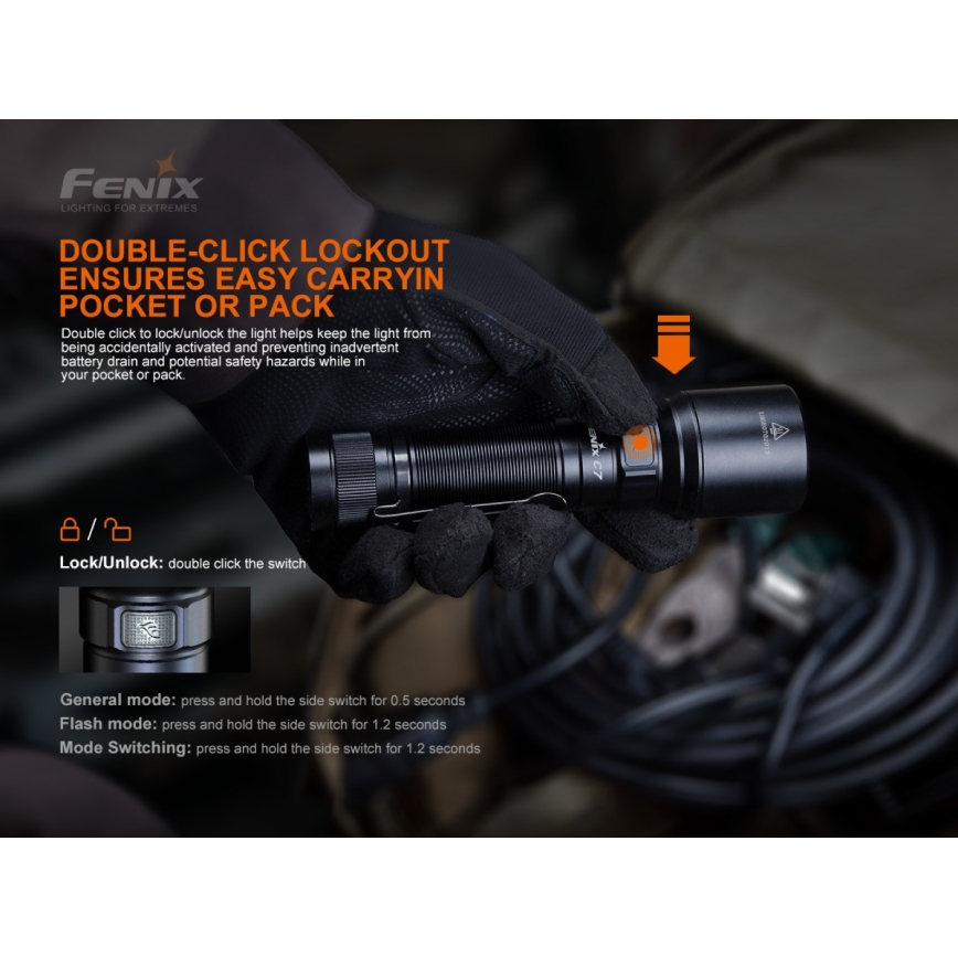 Fenix C7 - Torcia ricaricabile dimmerabile a LED/1x21700 IP68 3000 lm 68 h