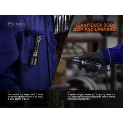 Fenix C7 - Torcia ricaricabile dimmerabile a LED/1x21700 IP68 3000 lm 68 h