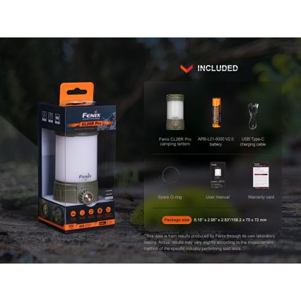 Fenix CL26RPROCAM - Lampada portatile ricaricabile LED dimmerabile LED/USB IP66 650 lm 408 h 5000 mAh grigio