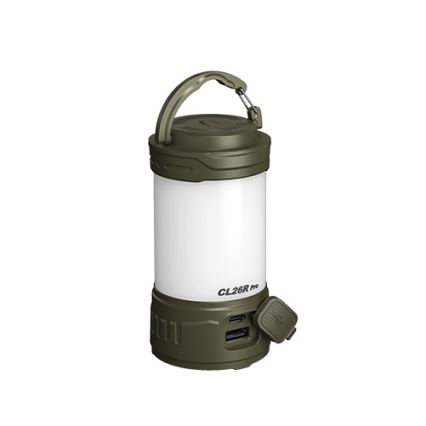 Fenix CL26RPROOLI - Lampada portatile ricaricabile a LED Dimmerabile LED/USB IP66 650 brillante 408 h 5000 mAh verde